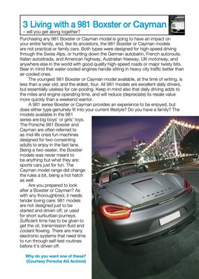 Porsche 981 Boxster &amp; Cayman