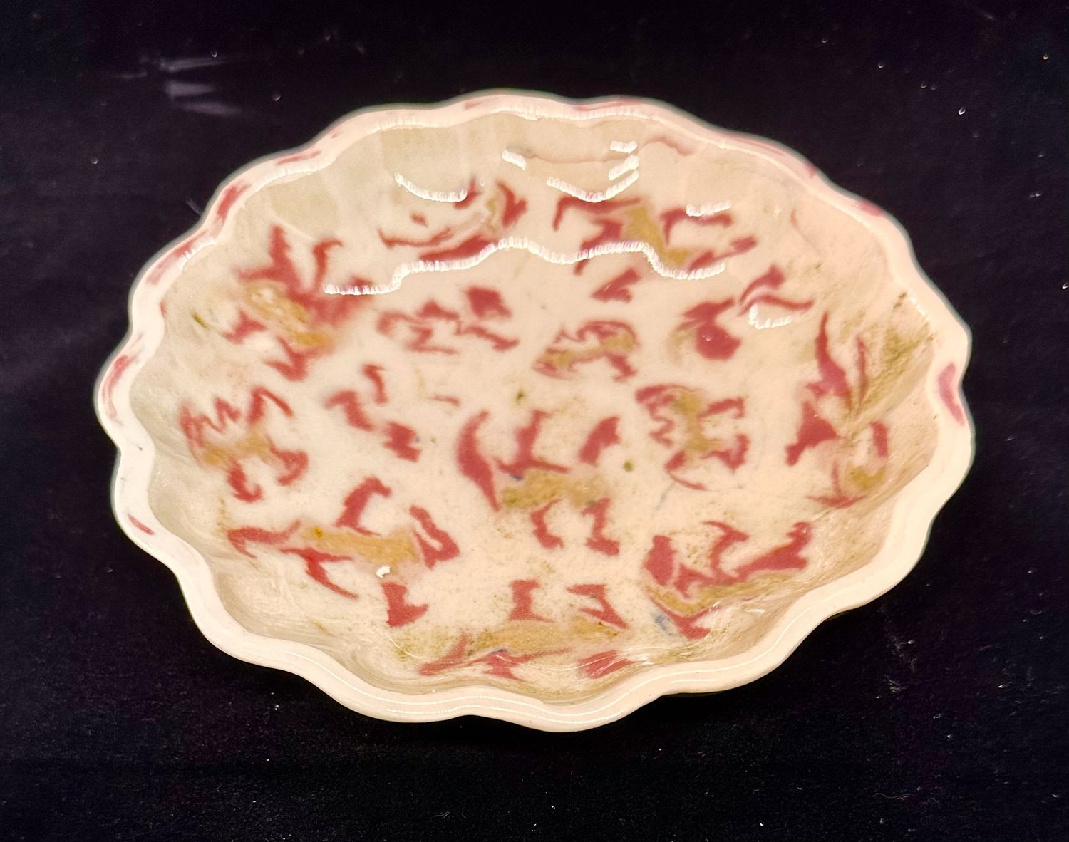 Fluted Dish, Nerikome Pink