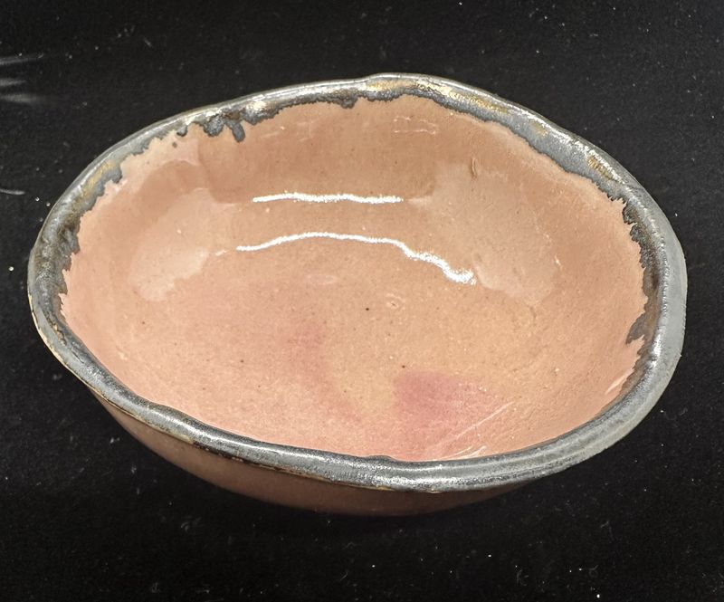 Metallic Rimmed Rhubarb dish