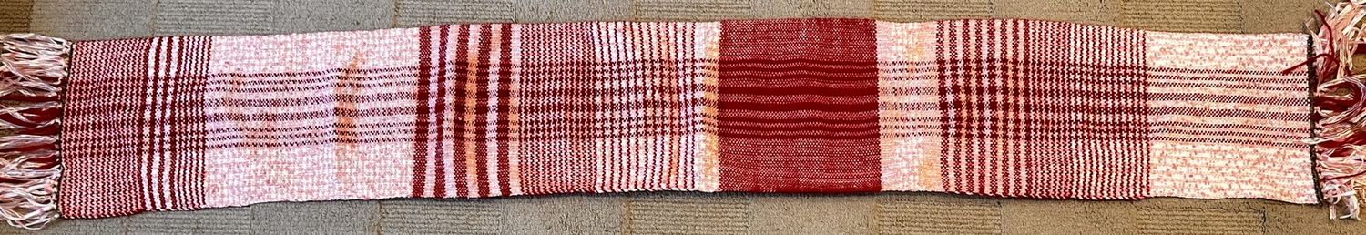 Red and pink scarf