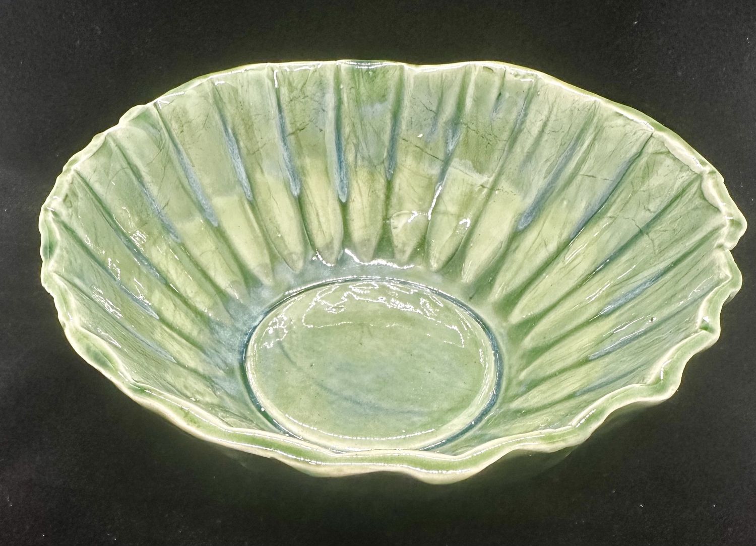 Fluted Bowl, Green