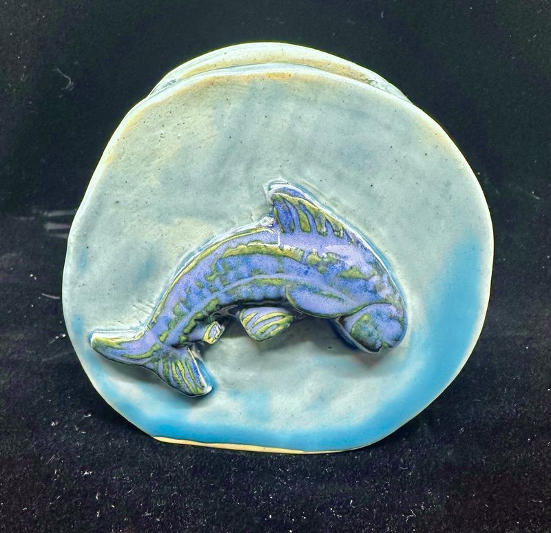 Turquoise Fish Vase