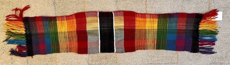 Rainbow Checked Scarf