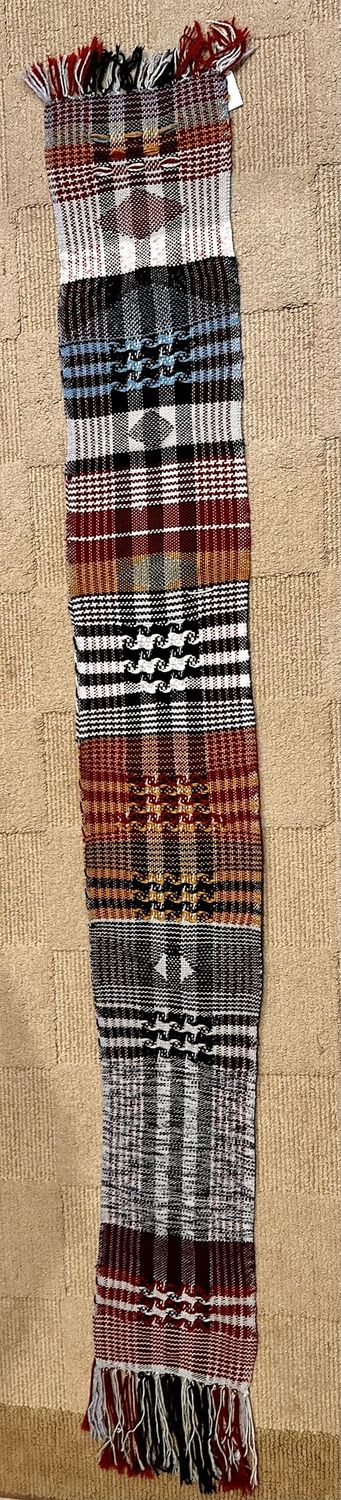 Long Complex Patterned Scarf