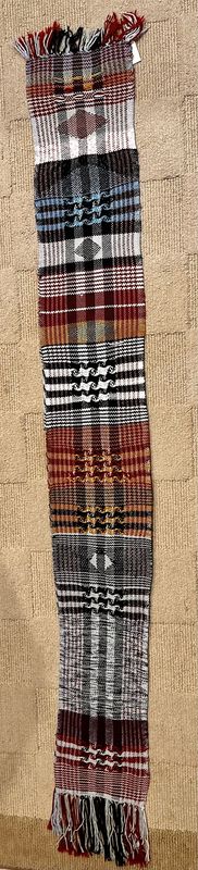 Long Complex Patterned Scarf