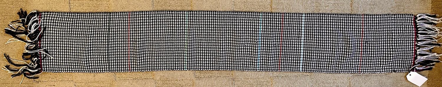Banded Houndstooth Scarf