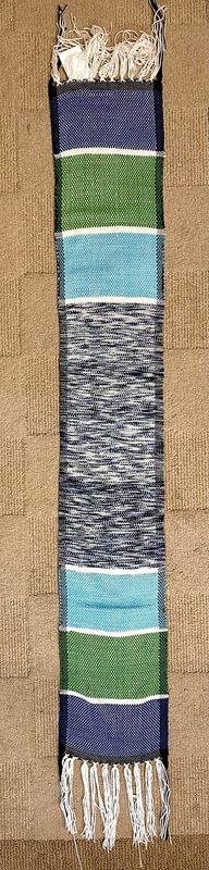Jewel tone block scarf