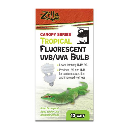Zilla Canopy Series Fluorescent UVB/UVA Bulbs Tropical 13 W White  3.875 in