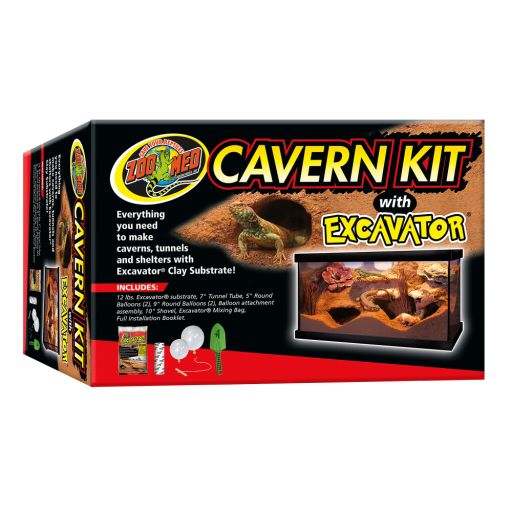 Reptile Aquarium Cavern Kit With Excavator 10 Piece