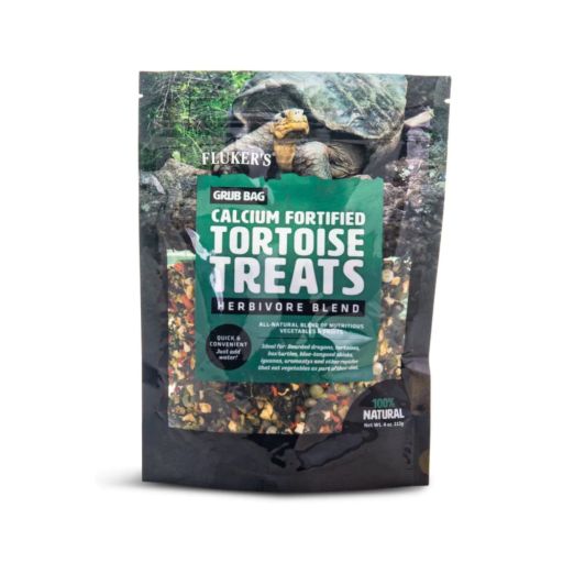 Flukers Calcium Fortified Herbivore Blend Tortoise Treat: All-Natural Preservative-Free Mineral Support for Reptiles