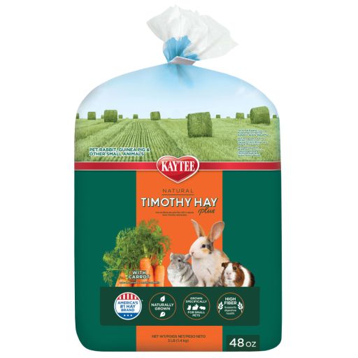 Kaytee Timothy Hay Plus Carrots Small Animal Food  48 Oz