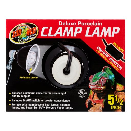 Zoo Med Deluxe Porcelain Clamp Lamp  5.5   100 Watt