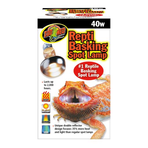 Zoo Med Repti Basking Spot Lamps 40 Watts Pack of 2, 40 W / 2.375 IN, Silver / Grey