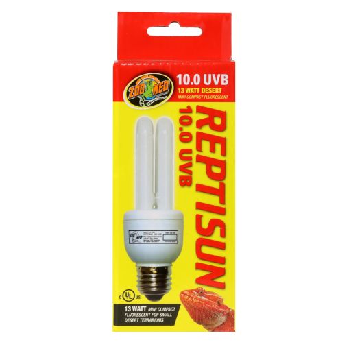 Zoo Med ReptiSun 10.0 UVB Mini Compact Flourescent Replacement Bulb  13 Watts (6  Bulb)