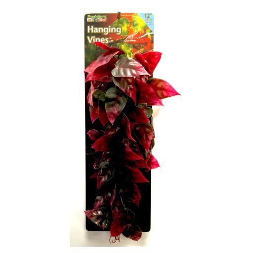 Penn-Plax Reptology Plastic Hanging Vines for Reptiles – 12” Length – Green &amp; Red