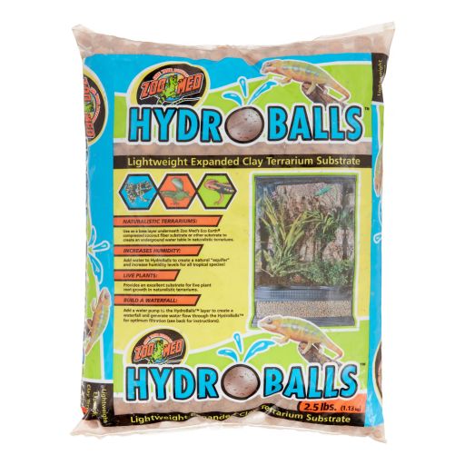 Zoo Med HydroBalls Lightweight Expanded Clay Terrarium Substrate  2.5 Pounds