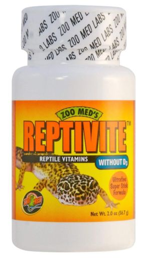 Zoo Med Reptivite Without D3 Reptile Vitamin Calcium Powder 2 oz.