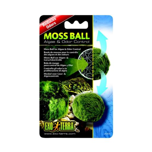 Exo Terra Moss Ball, Water Clarity and Odor Control for Aqua-Terrariums, PT2478 , White (B004MYIENA)