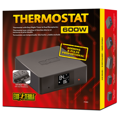 Exo Terra Thermostat with Time &amp; Dual Receptacles 600 watt