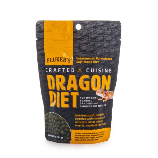 Flukers Crafted Cuisine Dragon Diet for Juvenile Bearded Dragons Omnivorous Reptiles