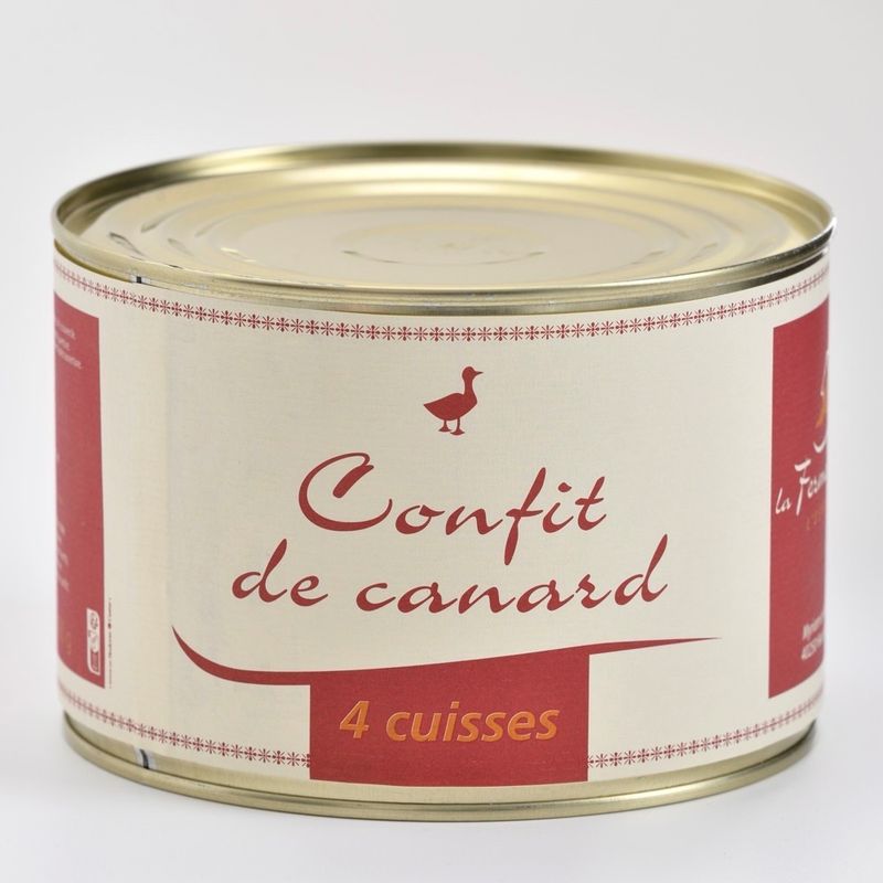 Confit de canard 4 cuisses Boite de 1400 g
