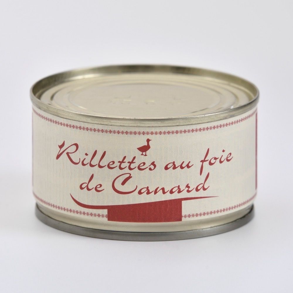 Rillettes pur canard au foie de canard Boite de 130 g