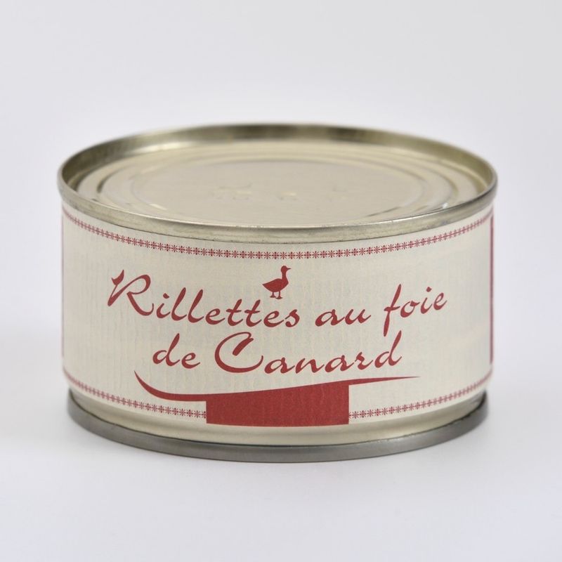 Rillettes pur canard au foie de canard Boite de 130 g
