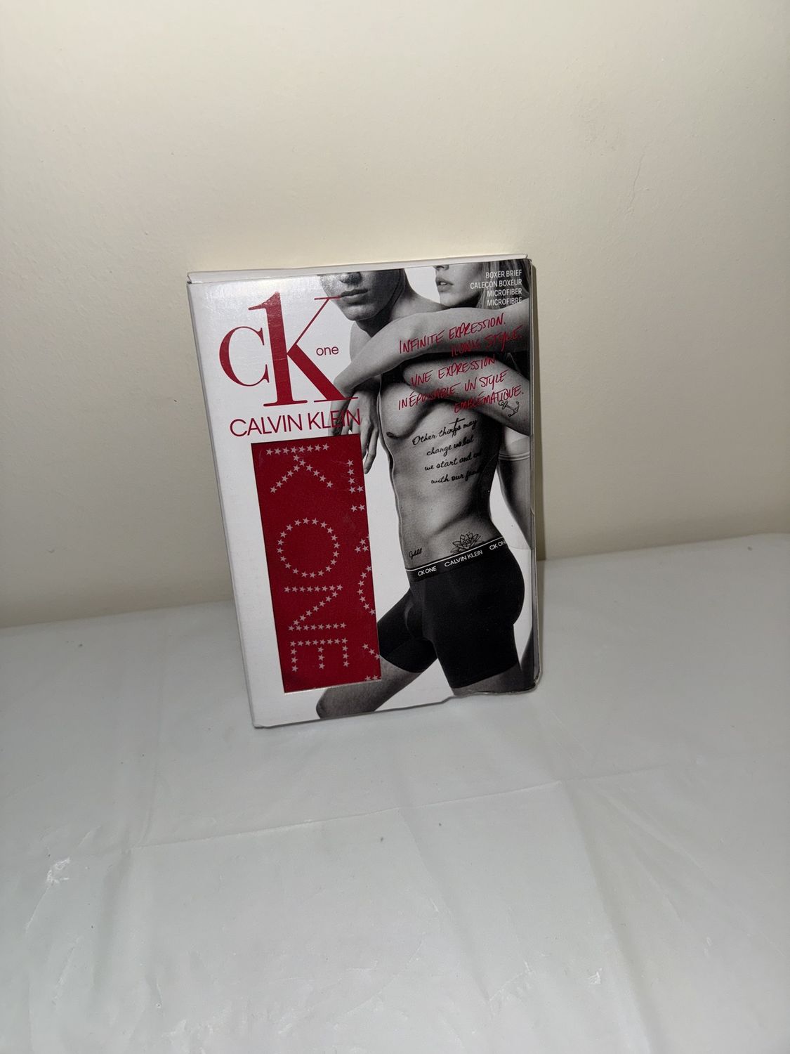 Calvin Klein one boxer brief, Colour: red, Size: Medium