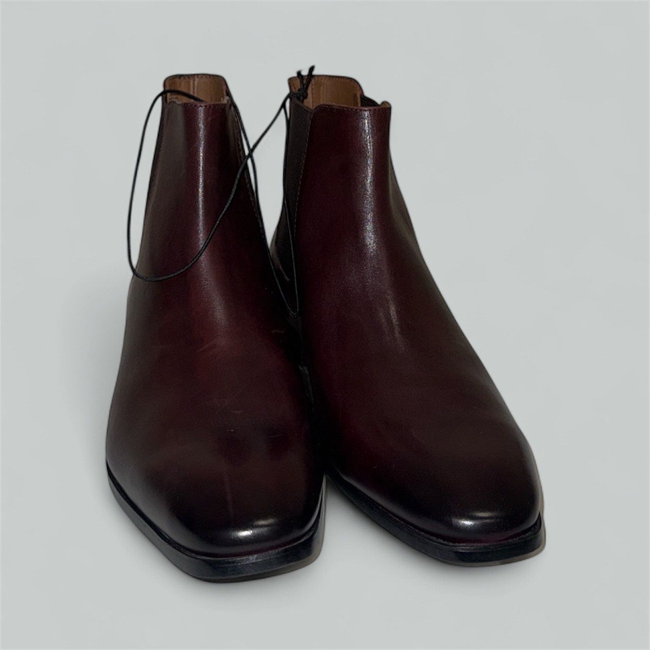 Burgundy Leather Chelsea, Colour: Burgundy, Size: 10 US
