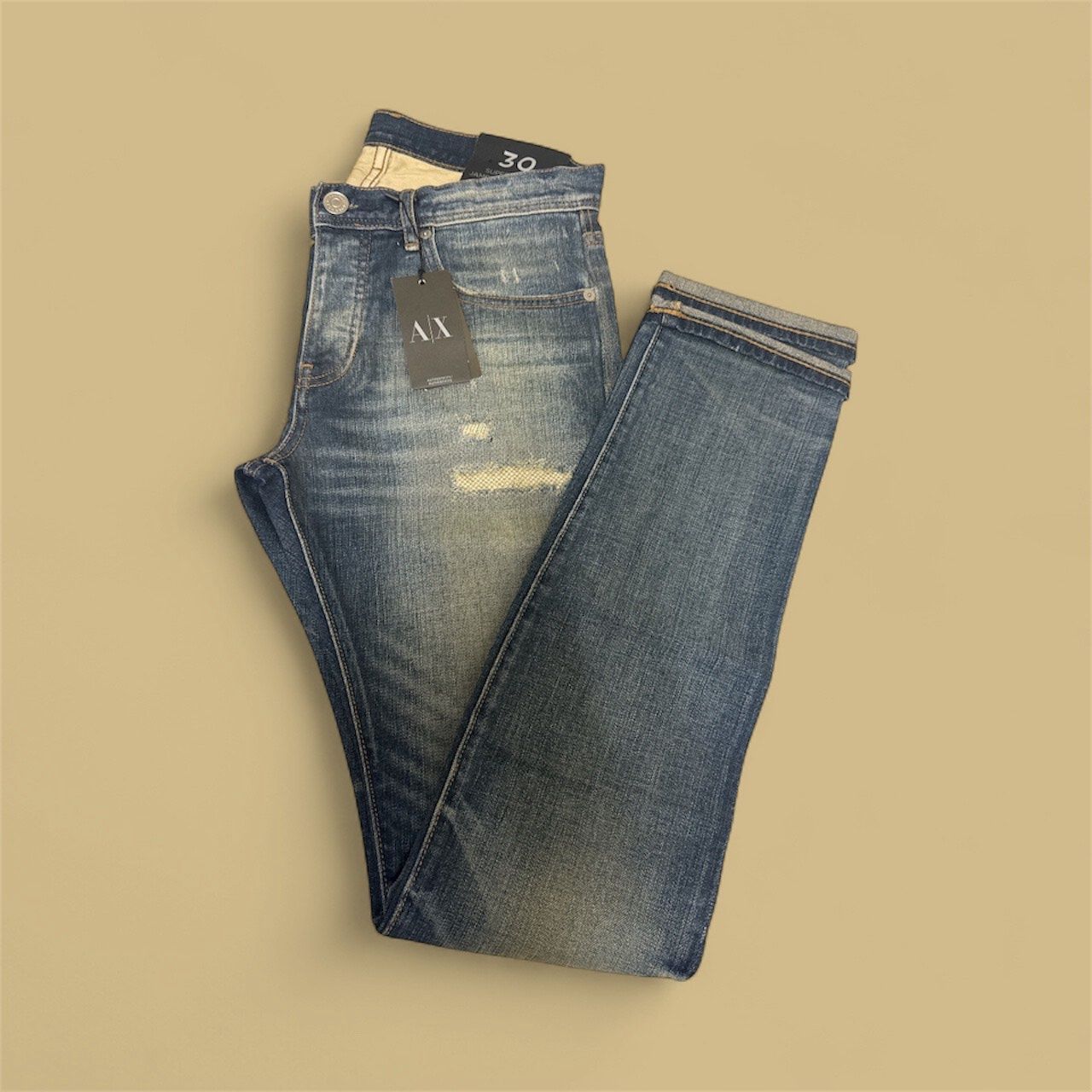 INDIGO AX  SKINNY JEANS, Colour: INDIGO, Size: 30