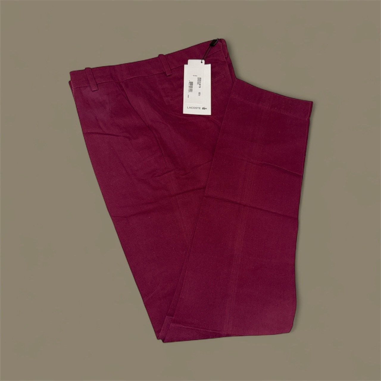 LACOSTE PANTS, Colour: BURGUNDY, Size: 30