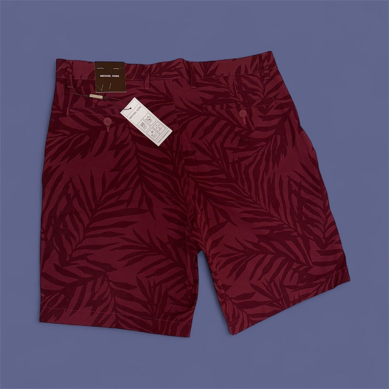 MICHAEL KORS MEN'S MAROON SHORT