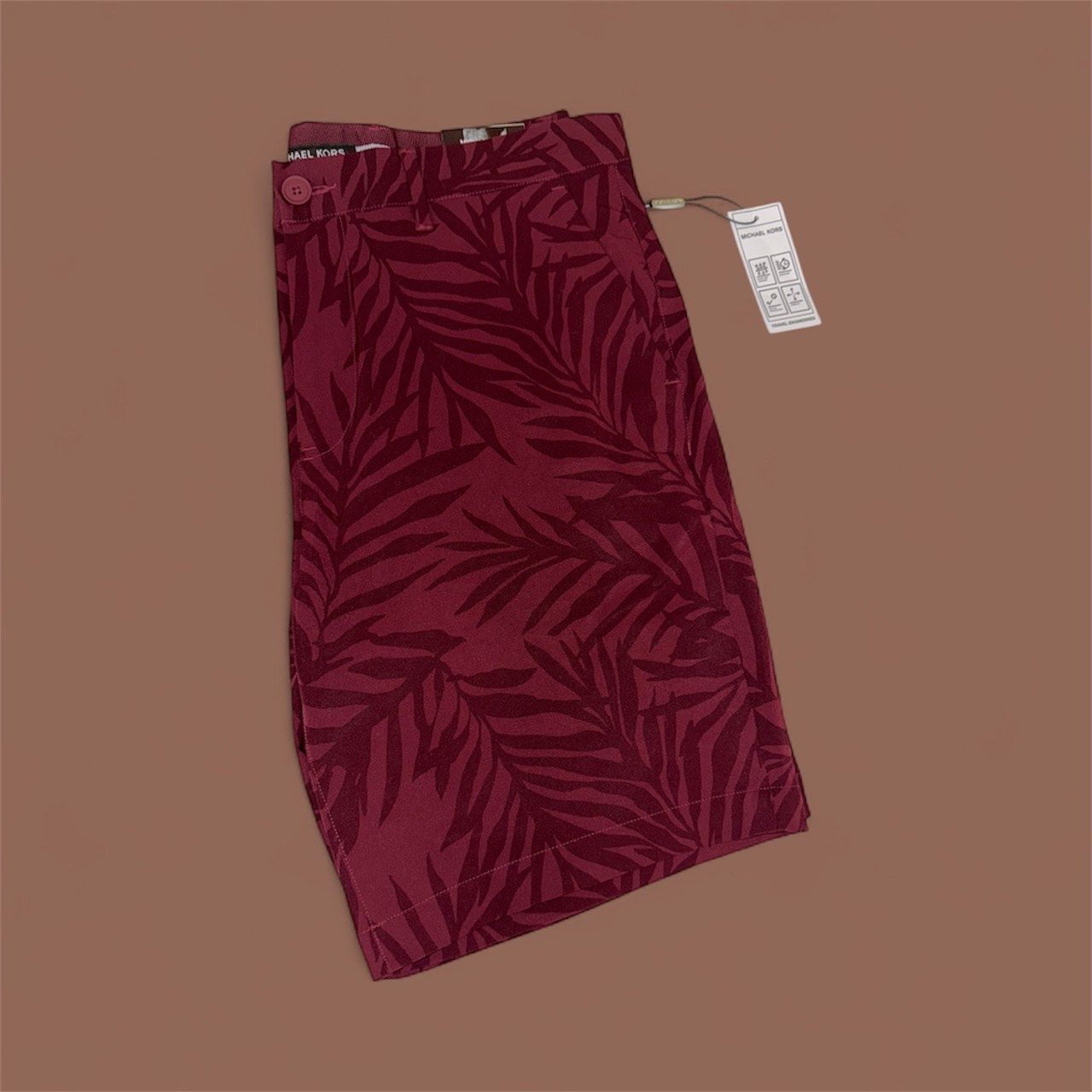 MICHAEL KORS MEN'S MAROON SHORT