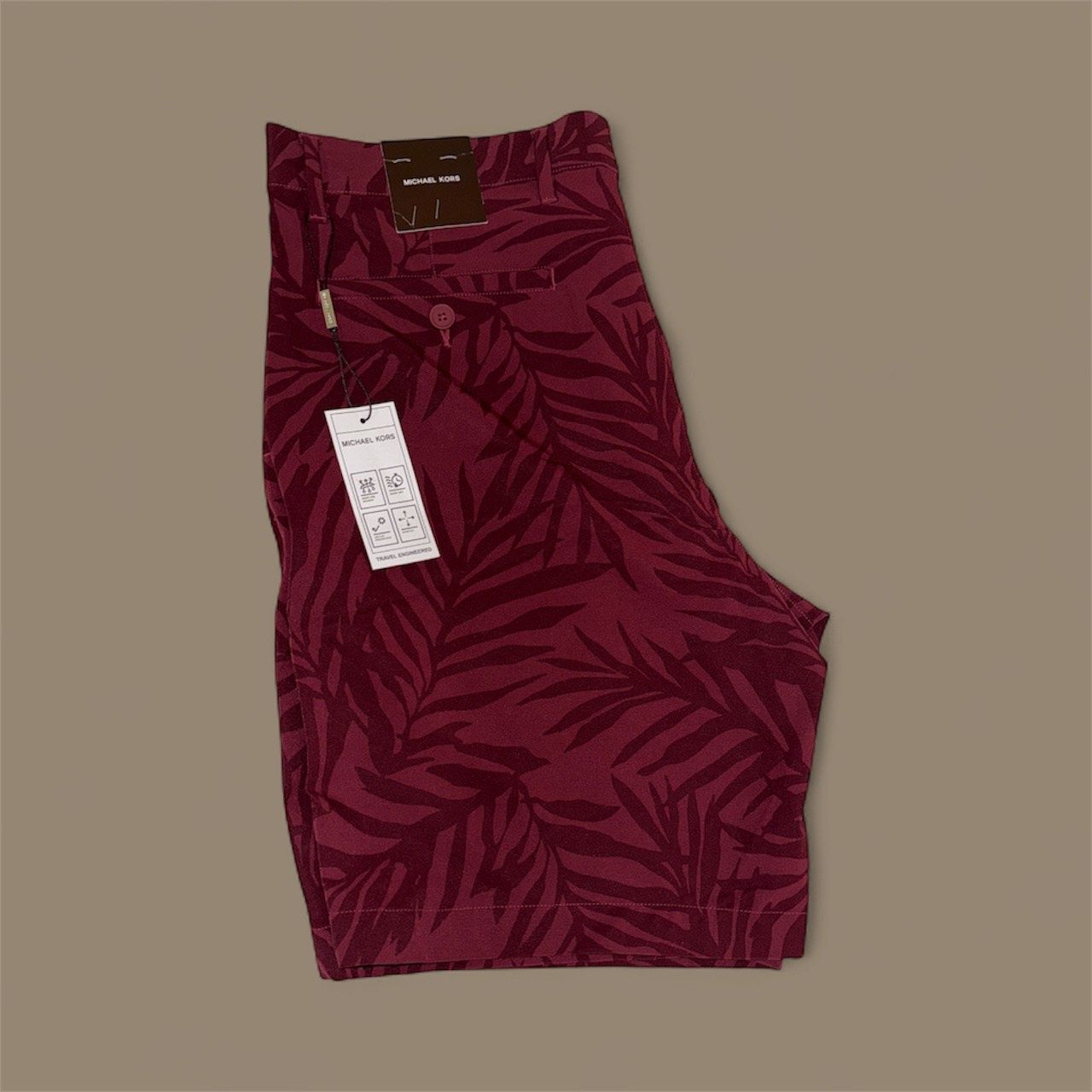 MICHAEL KORS MEN'S MAROON SHORT
