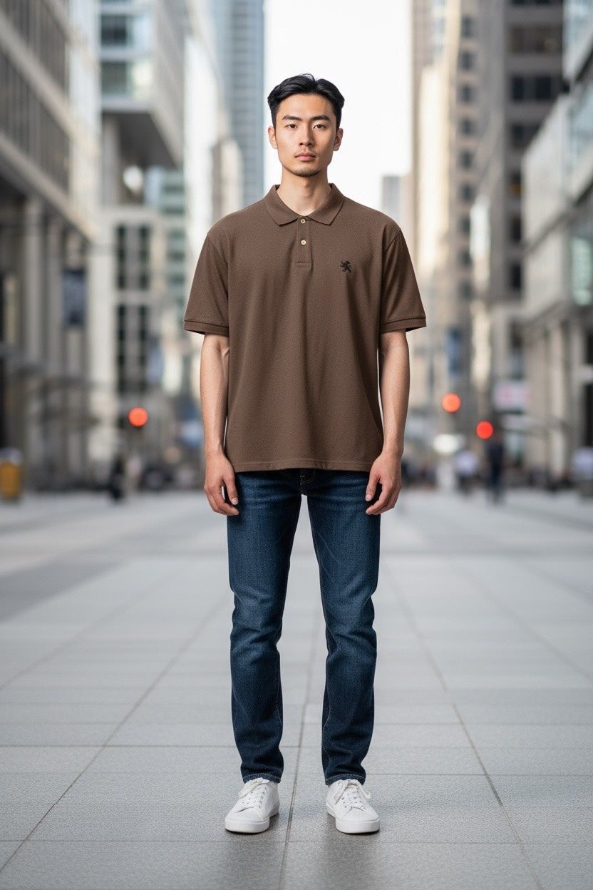 EXPRESS POLOS, Colour: BROWN, Size: S