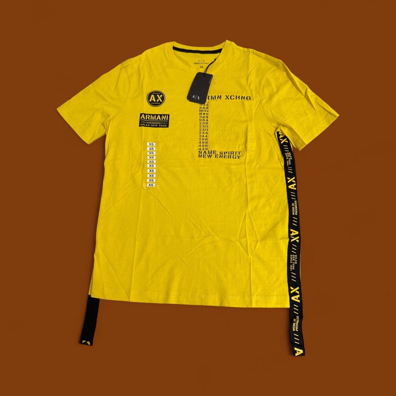 AX GRAPHIC TEES, Colour: YELLOW, Size: XS