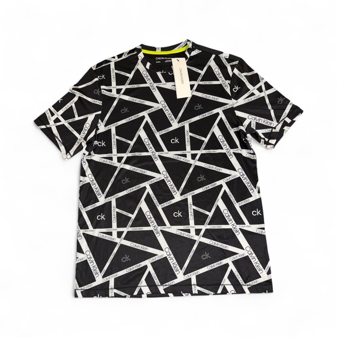 CALVIN KLEIN CREWNECK TEES, Colour: BLACK-WHITE, Size: SMALL
