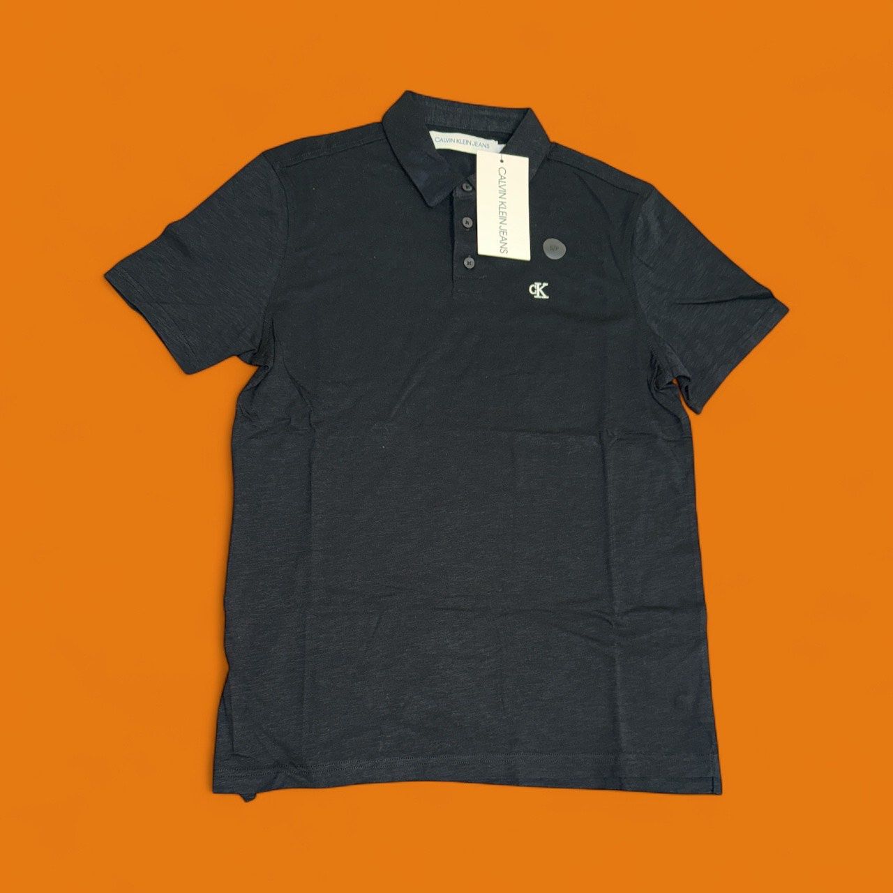 CK POLO TEES, Colour: BLACK, Size: SMALL
