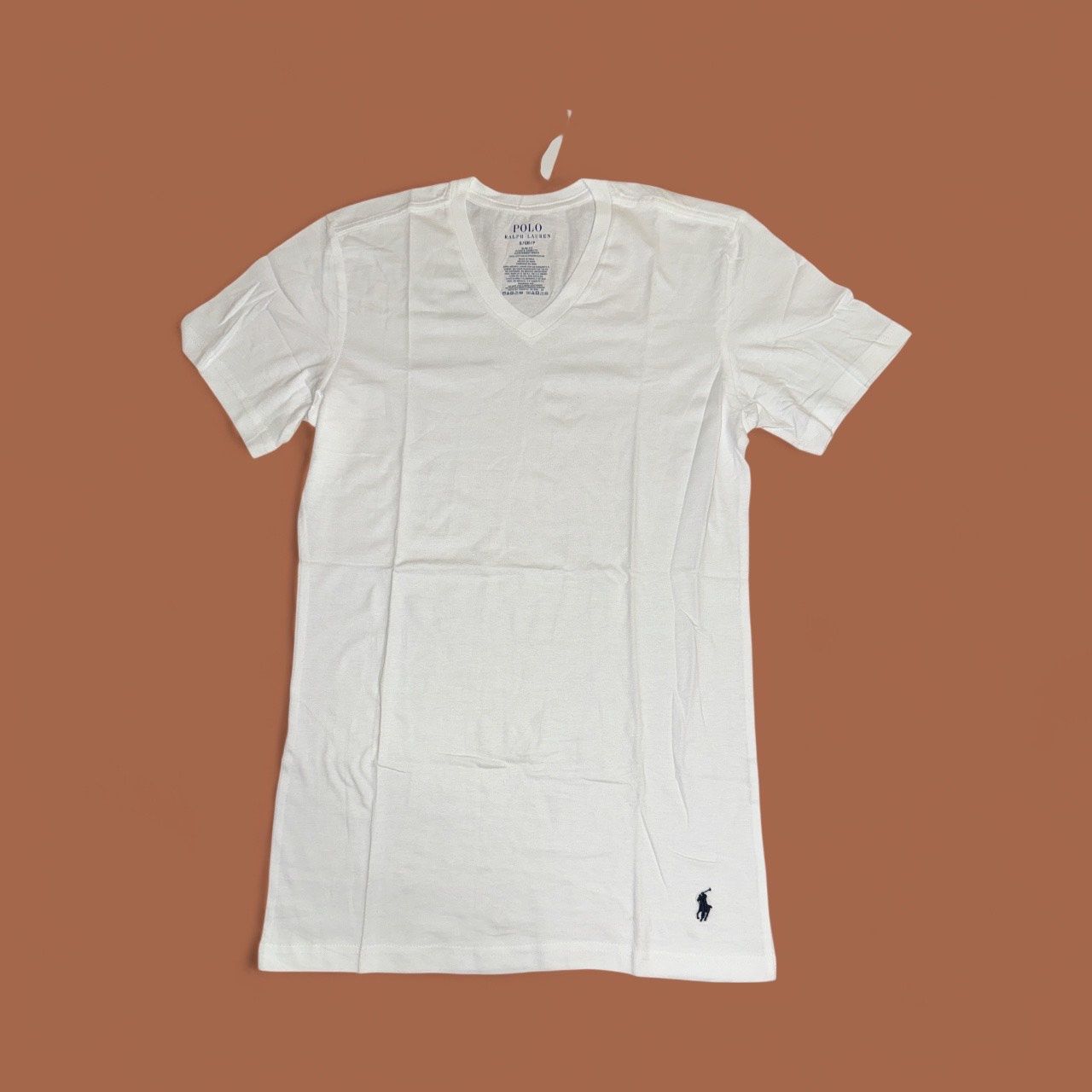 RALPH ALUREN V-NECK TEES, Colour: WHITE, Material: COTTON, Size: SMALL
