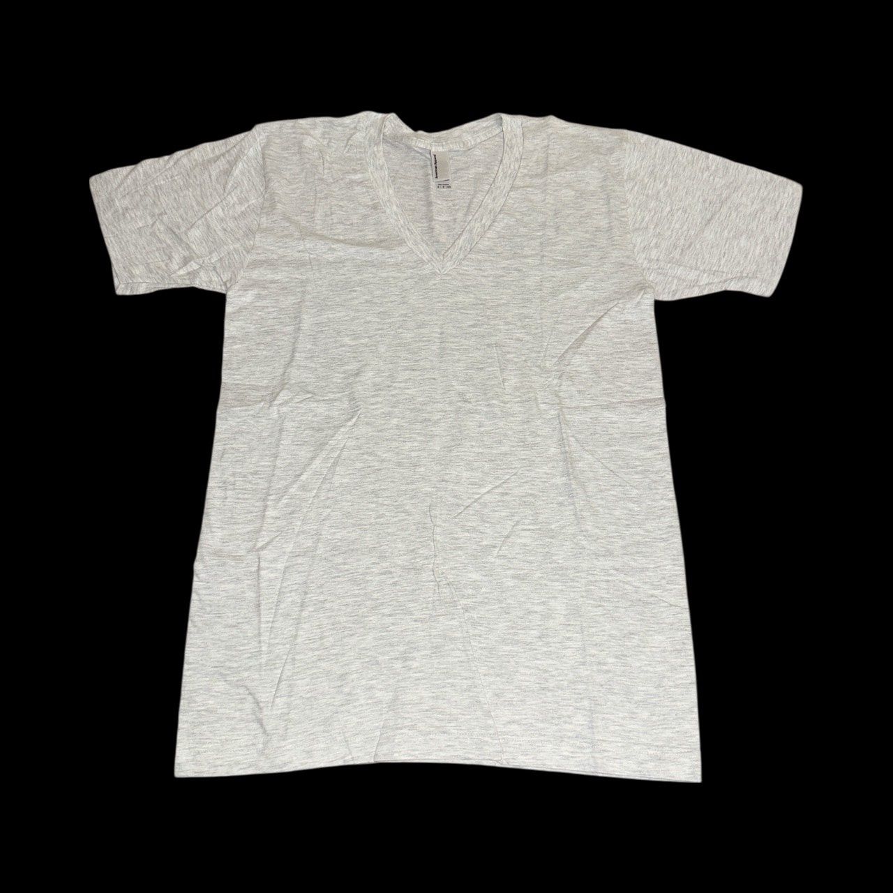 AMERICAN APPAREL V NECK TEES, Colour: LIGHT GRAY, Size: SMALL