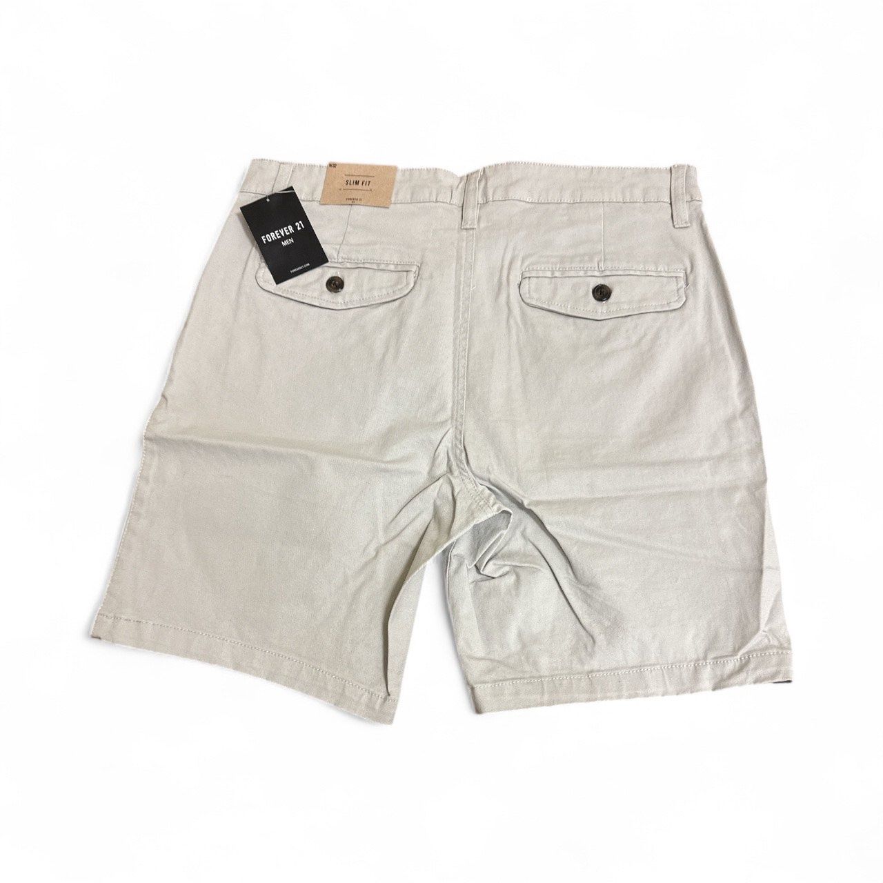 FOREVER 21 KHAKI SHORTS, Colour: LIGHT GRAY, Size: 32