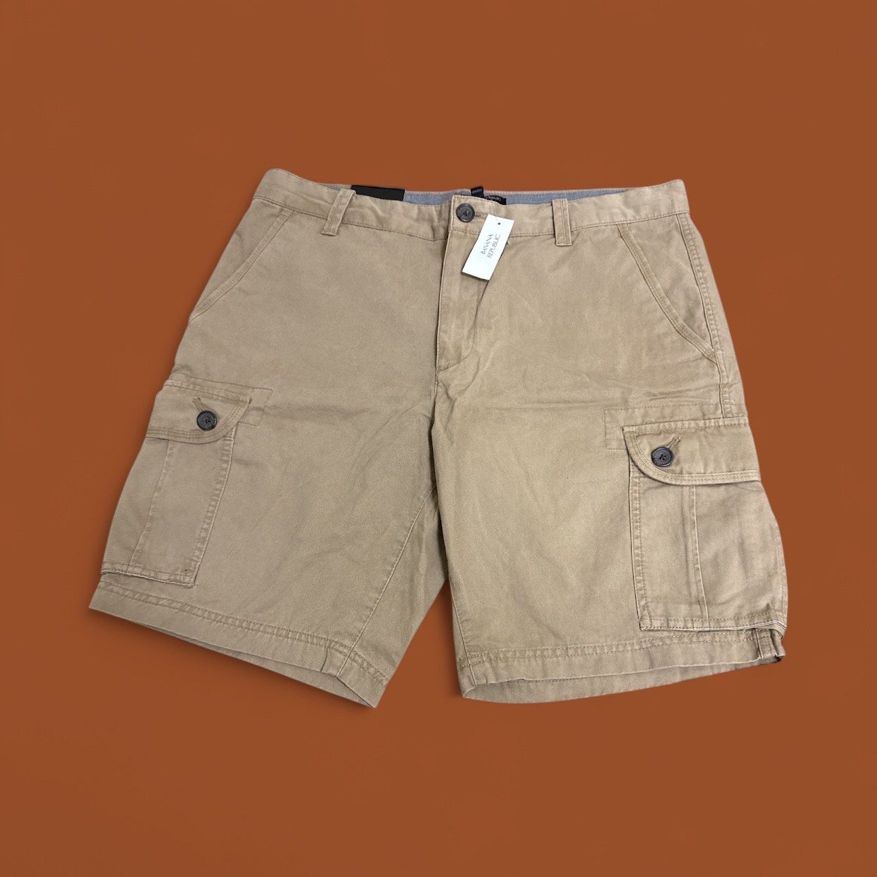 BANANA REPUBLIC CARGO SHORTS, Colour: KHAKI TAN, Size: 35