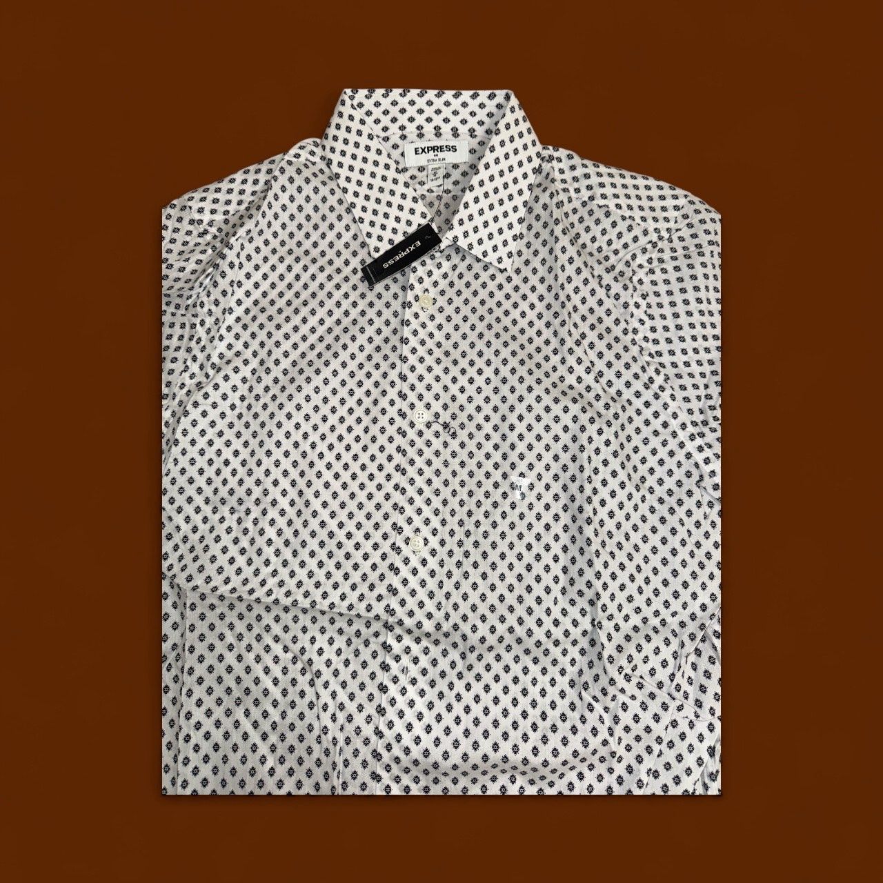 EXPRESS MEN&#39;S SHIRTS, Colour: WHITE FAIRISLE, Size: M