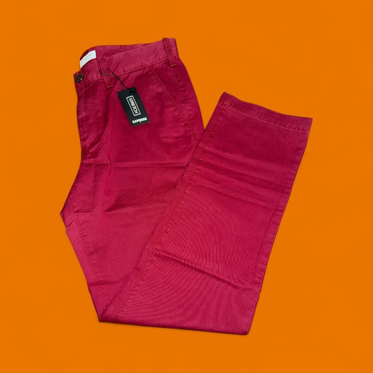 EXPRESS CHINO PANTS, Colour: BURGUNDY, Size: 31/30
