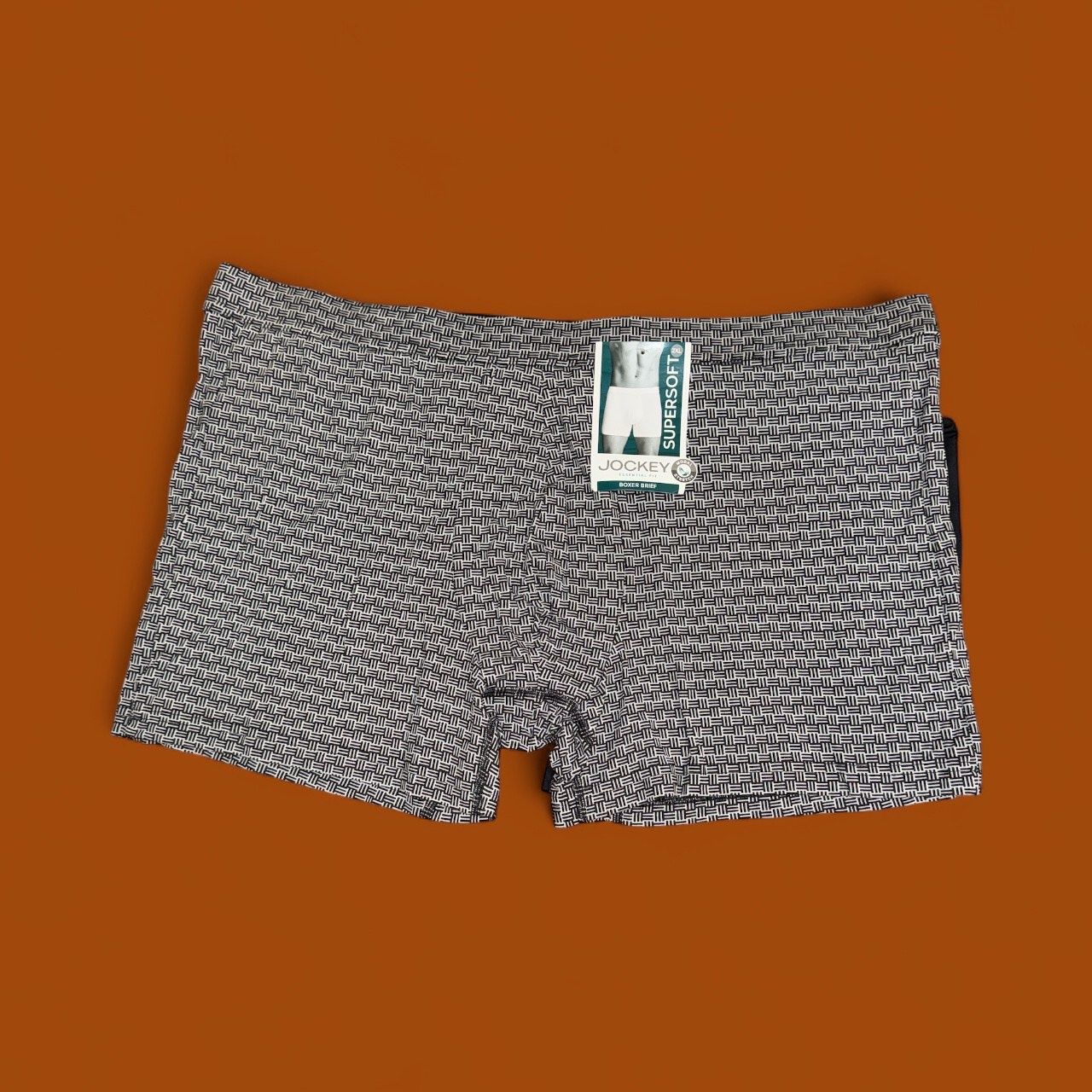 JOCKEY BOXER BRIEF 2PCS LOOSE, Colour: BLACK-GRAY, Size: 2XL
