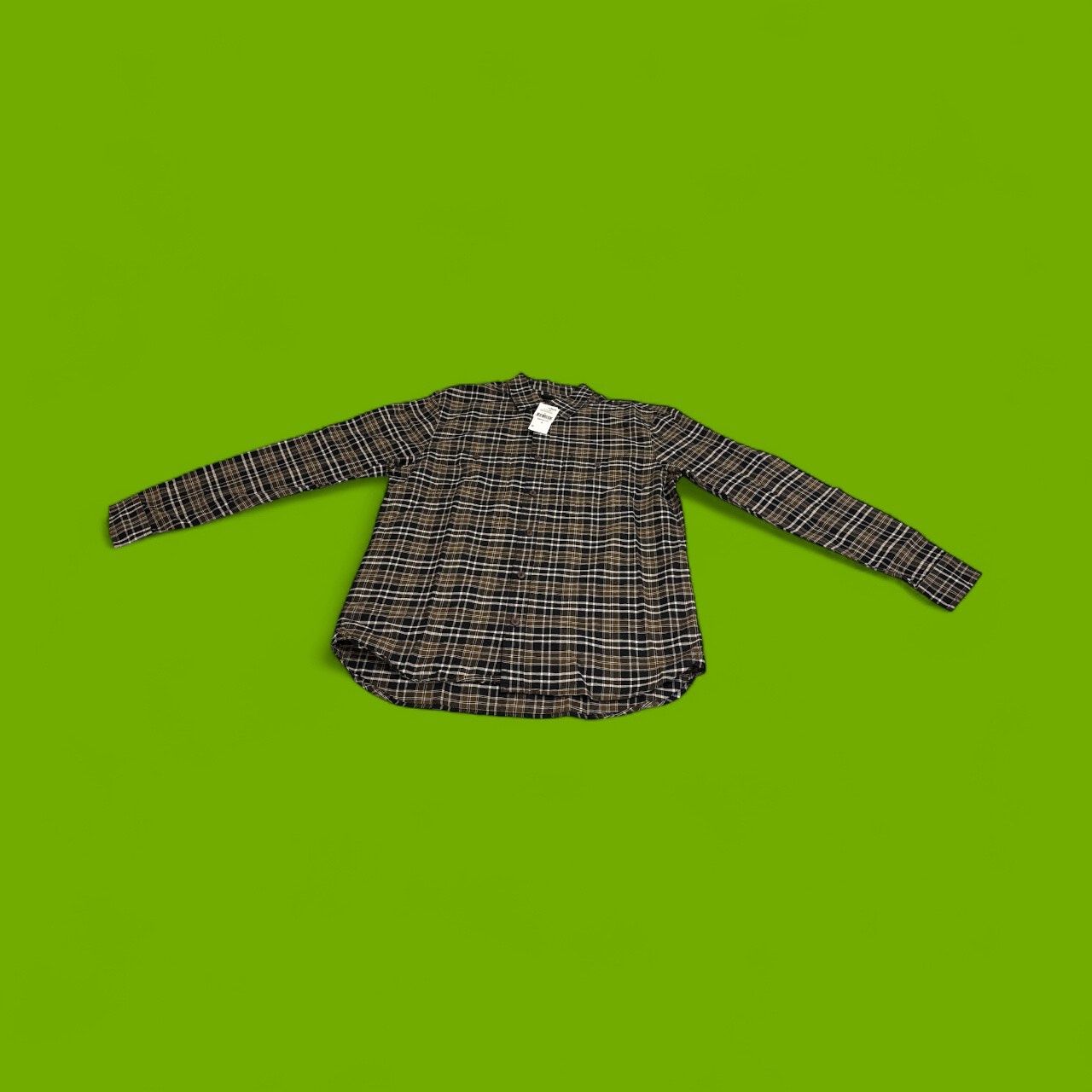 COTTON ON LONG SLEEVE SHIRT, Colour: BLACK BROWN, Material: 100% COTTON, Size: S