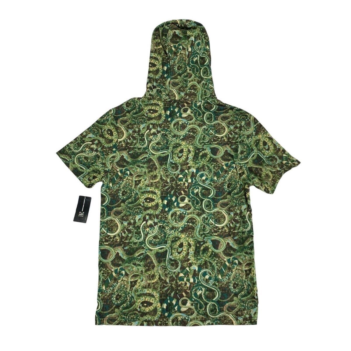 I.N.C MEN&#39;S GRAPHIC HOODED T-SHIRT, Colour: GREEN TEA LEAF, Size: XS