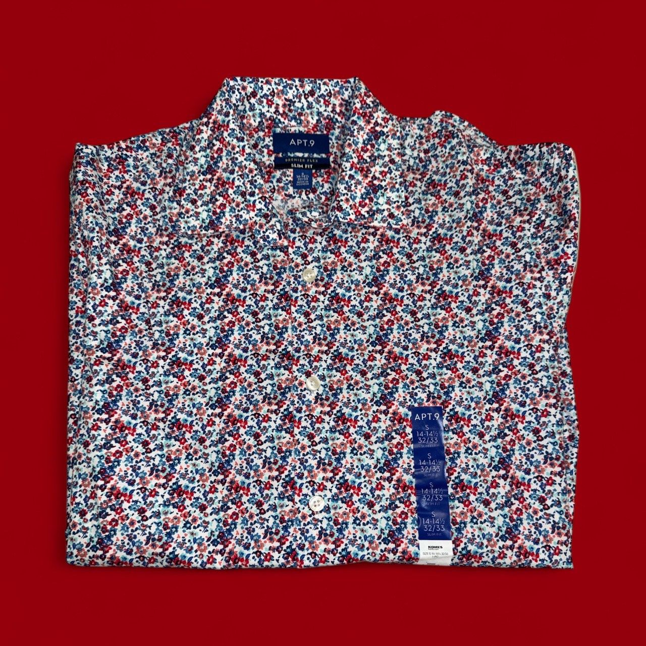 APT.9 MEN&#39;S SHIRT, Colour: RED, Size: S