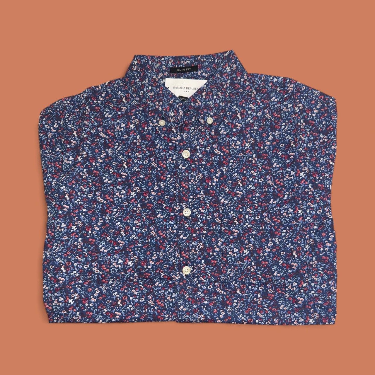 BANANA REPUBLIC SLIM FIT SHORT SLEEVE SHIRT