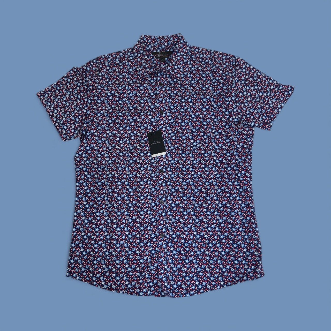 MARC ANTHONY SHORT SLEEVE SHIRT, Colour: BEET RED, Size: M